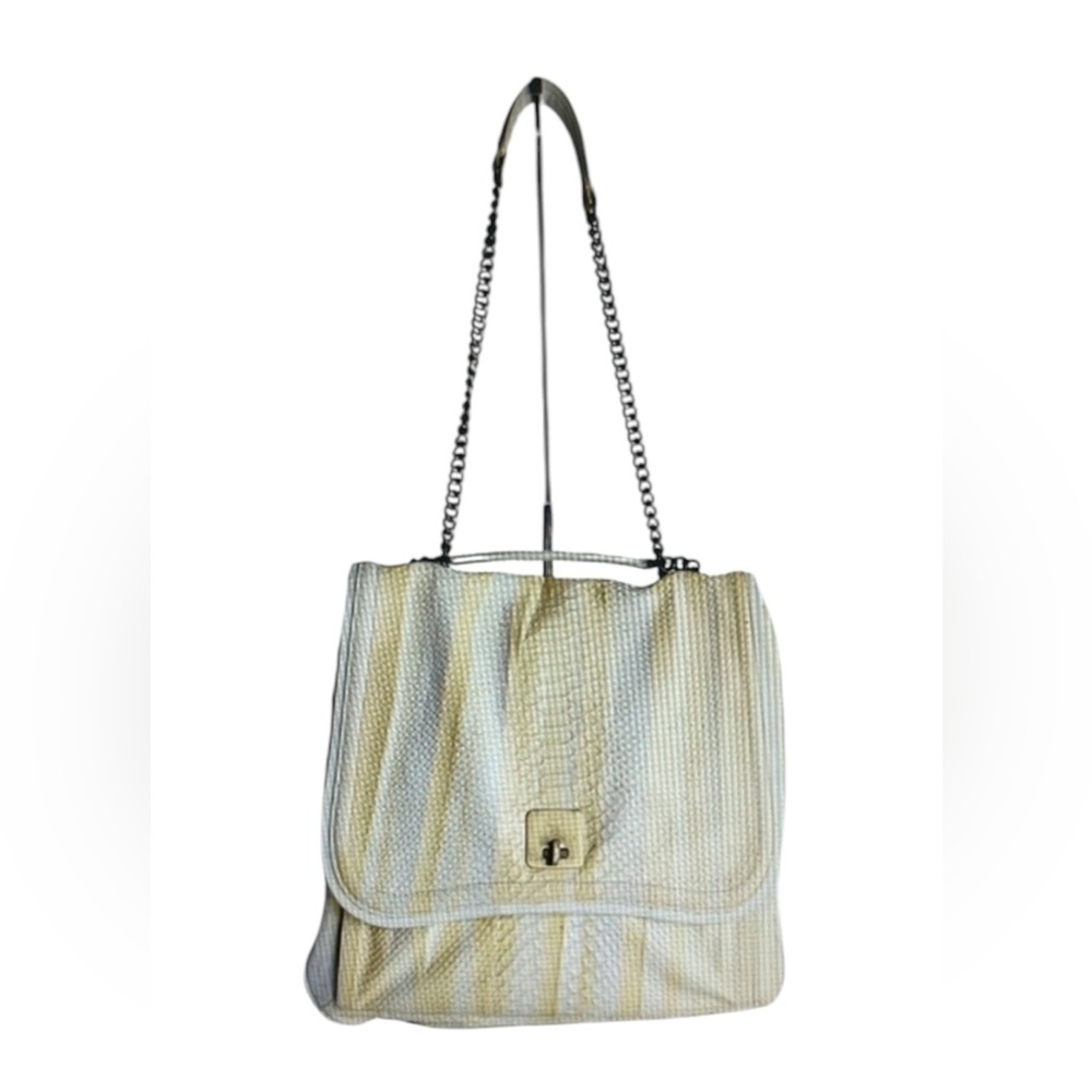 Rare Mcm Yellow Python Snakeskin Messenger Bag - image 4